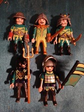 Lot 5 PLAYMOBIL PERSONNAGE  CHEVALIER SAMOURAÏ Dragon Château ARME Asiatique
