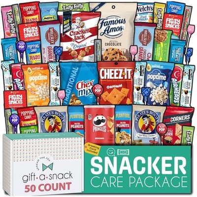 Snack Box Variety Pack Care Package - 50 Count