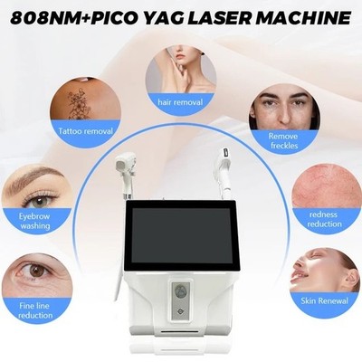 2 IN 1 808NM Diode Laser Painless Hair Removal & Pico Tattoo Removal Machine