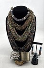 10 Piece Boho Seed Beaded Statement Quartz MOP Faux Stone Jewelry Set 1.3 lbs — photo 1
