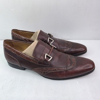 POLLINI Brown Leather Rubber Sole Dress Shoes 10M -US 43EUR