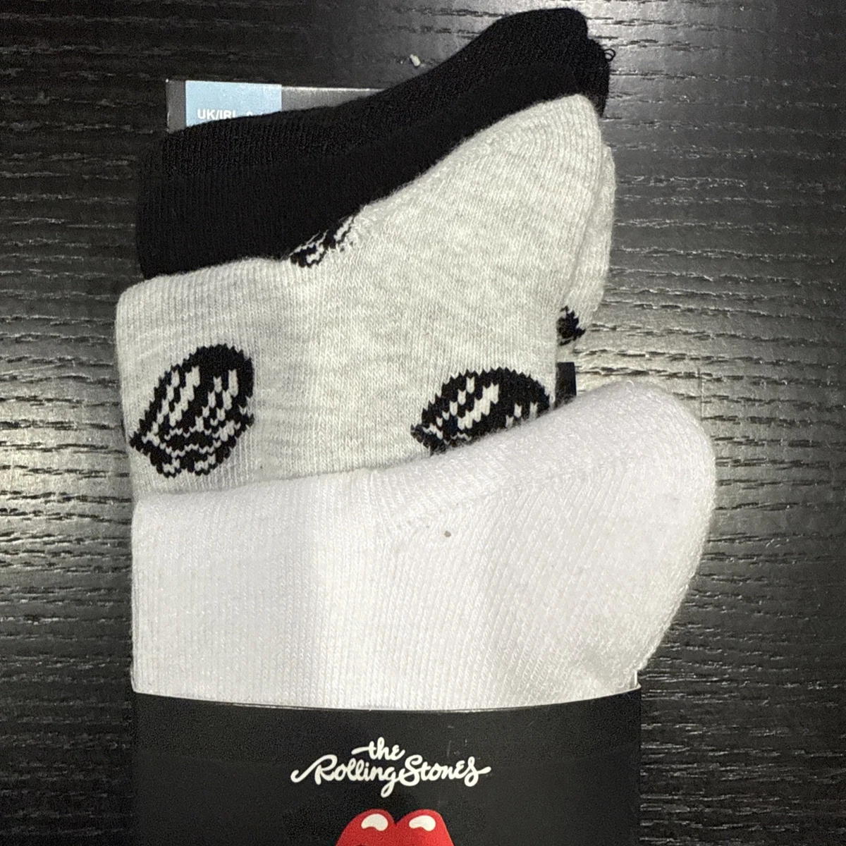 Pack de 3 calcetines The Rolling Stones Primark para hombre talla 10-13 EE. UU.