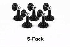 5-Pack Magnetic Door Stopper Wall Mounted Black Door Catch Free Shipping