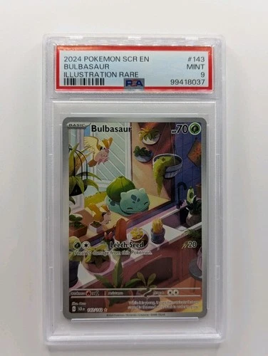 New ListingPokemon SCR EN-Stellar Crown 143 Bulbasaur Illustration Rare PSA 9 MINT