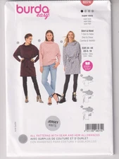 6074 BURDA Easy - Knit SHIRT & DRESS - Sz 8/10/12/14/16/18