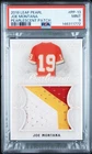 Joe Montana PSA 9-2018 Leaf Pearl Pearlescent Patch 6/6-3-Color Game Used SSP 🔥