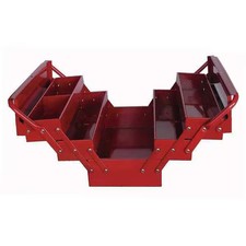 Westward WESTWARD Cantilever Tool Box, Steel, Red, 17 in W x 8 in D x 8-1/4 in H