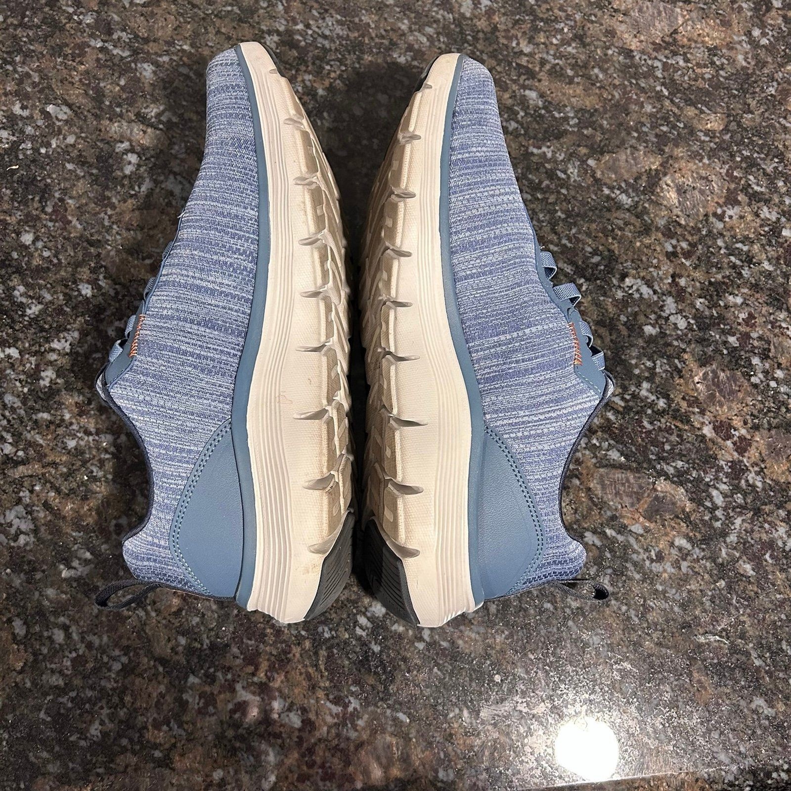 Skechers Flex-Lite Air Cooled Memory Foam Mens 10.5 EUC Heather Blue Slip On image 5