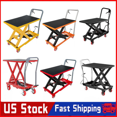  Hydraulic Lift Table Cart 500LBS Capacity 28.5/32'' Lifting Height Single Sciss