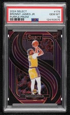 2024 Select Premier Level Purple Prizm 33/99 Bronny James Jr PSA 10 GEM MT 8d9