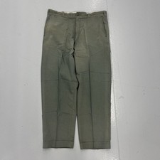 Vintage 60s Sears Green Sanforized Workwear Chinos 34x27 1960s True Vintage