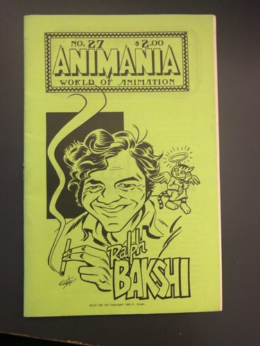 David Mruz's ANIMANIA #27 - Animated Film Quarterly - Dec 1983 Ralph Bakshi