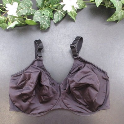 Bali Women's Bra 42D Black Underwire Full Coverage Adjustable Straps