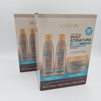Kativa Post-Treatment Keratin Hair Care Set 2 pack   Shampoo, Conditioner & Mask