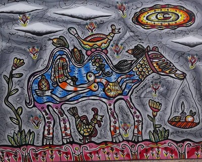 Acrylic/oil /Canvas  by Guillermo.socarras cuban Art 100x80 Cm T: ''Camello''