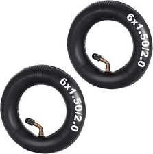 2 set of 6x2" Heavy Duty Inner Tubes with 45  Bent Valve Stem Replacement 6x2