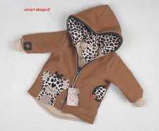 niciart design ♥WOLLWALK JACKE ♥WALKJACKE♥100% SCHURWOLLE♥camel LEO