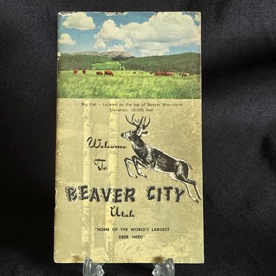 Ephemera Welcome Brochure Utah Beaver City Travel Vacation Original 4 ''×7 '' Vtg