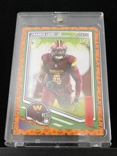 Frankie Luvu 2025 Score Halloween Orange Border Commanders LB Card #108