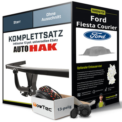 Anhängerkupplung starr für FORD Fiesta Courier +E-Satz AHK