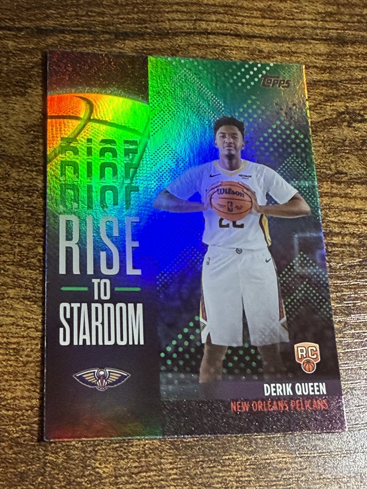 DERIK QUEEN 2025-26 Topps #RTS-13 Pelicans RC Rise to Stardom Green Rainbow /99