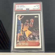 HOF Kobe Bryant 1996 Topps #138 Rookie Card PSA 8 Mint . rookie card picture
