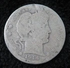 1914-S Barber Quarter * 90% Silver * Key Date * Clear Date * 3702