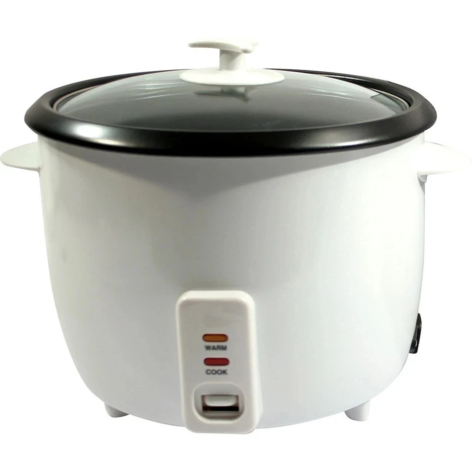 2.8L 1000W Electric Rice Cooker – White | Large Capacity with Keep Warm Function