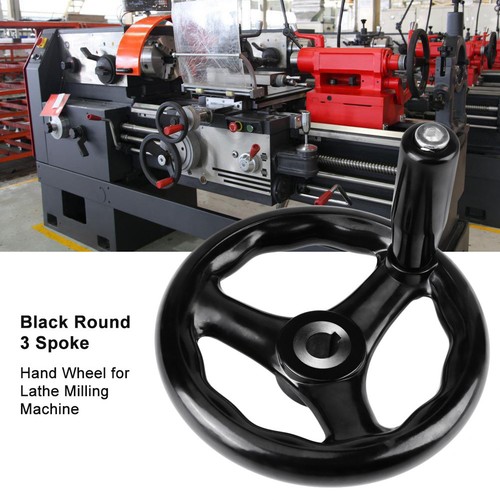 12*125mm Round 3 Spoke Hand Wheel For Lathe Milling Machine Accessory Tool New - Picture 3 of 7