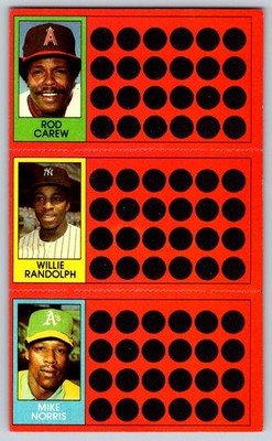 Robin Yount / Willie Randolph / Toby Harrah 1981 Topps Scratch-Offs 10 / 36 / 46