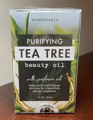 Truebotanix Purifying Tea Tree Beauty Oil with Sunflower Oil 1 oz. Sealed Box.