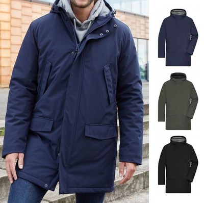 Men's Business Parka, klassischer wattierter Herren Kapuzenmantel 
