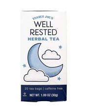 TRADER JOE'S WELL RESTED HERBAL TEA 20 BAG BOX