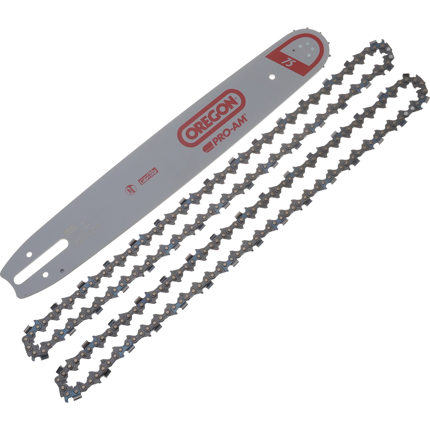 Guide Oregon 40cm 163SFHD025 et 2 chaines 75DPX060E pour coupe de bois