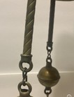 Antique Victorian Brass- Hanging Kerosene Oil Lamp -lamp Part With Bells — photo 6