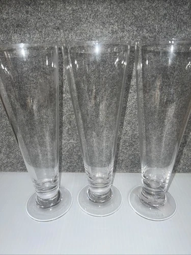 Marquis By Waterford Vintage Crystal 9 3/8” Pilsner Beer Glasses~Set Of 3