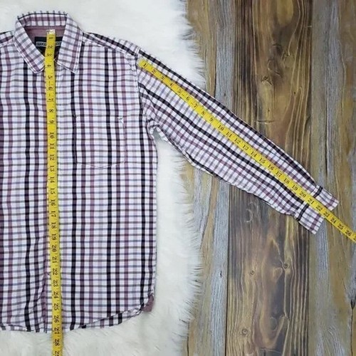 Camicia Rockstar Jeans quadri quadri bottoni a pressione linguetta rotolo a contrasto rara unica XS S - Foto 10 di 10