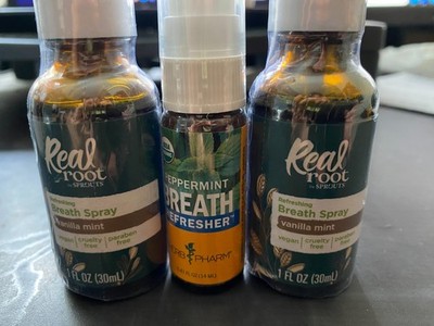 3 SPROUTS Mint Breath Freshener Sprays FACTORY SEALED NEW Don't expire for years
