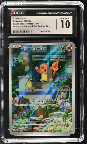2023 Pokemon Black Star Promos Charmander Obsidian Flames ETB CGC 10 #044