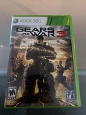 Gears of War 3 Xbox 360 Video Game Case And Manual And Stickers