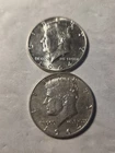 1964-P-1964D Silver Kennedy Half Dollar Mint State 2 coin 90% Capsule-$1.00 face