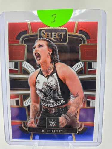 Rhea Ripley [Red Blue Prizm] #32 2024 Panini Select WWE card