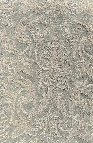 Vintage Damask Chenille Velvet Fabric Green 7 yds x 56.5” Upholstery Curtain