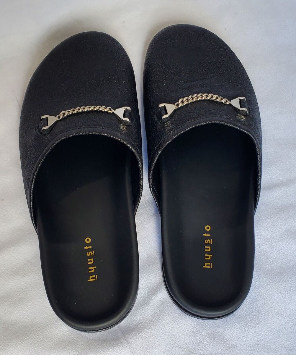 NWOB Hyusto Mules Black Soft Leather Mens US Size 10 Size 43 NWOB Hyusto Mules Black Soft Leather Mens US Size 10 Size 43