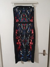 Bandeau bodycon Warehouse size 6 black multi colour