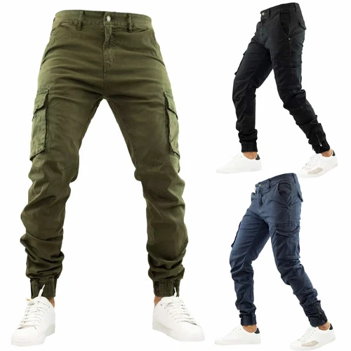 TOOCOOL G6538 Men's Military Cargo Pants Side Pockets Casual Cotton