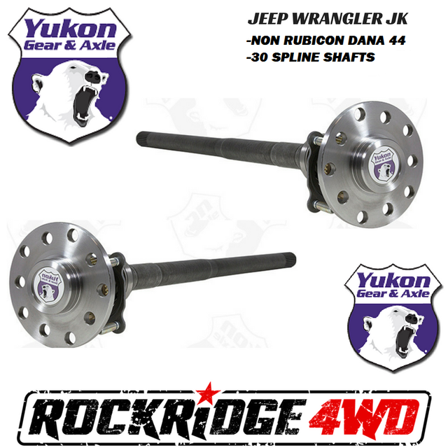 Jeep Wrangler JK JKU 0718 Dana 44 30 Spline Chromoly Rear Yukon Axle