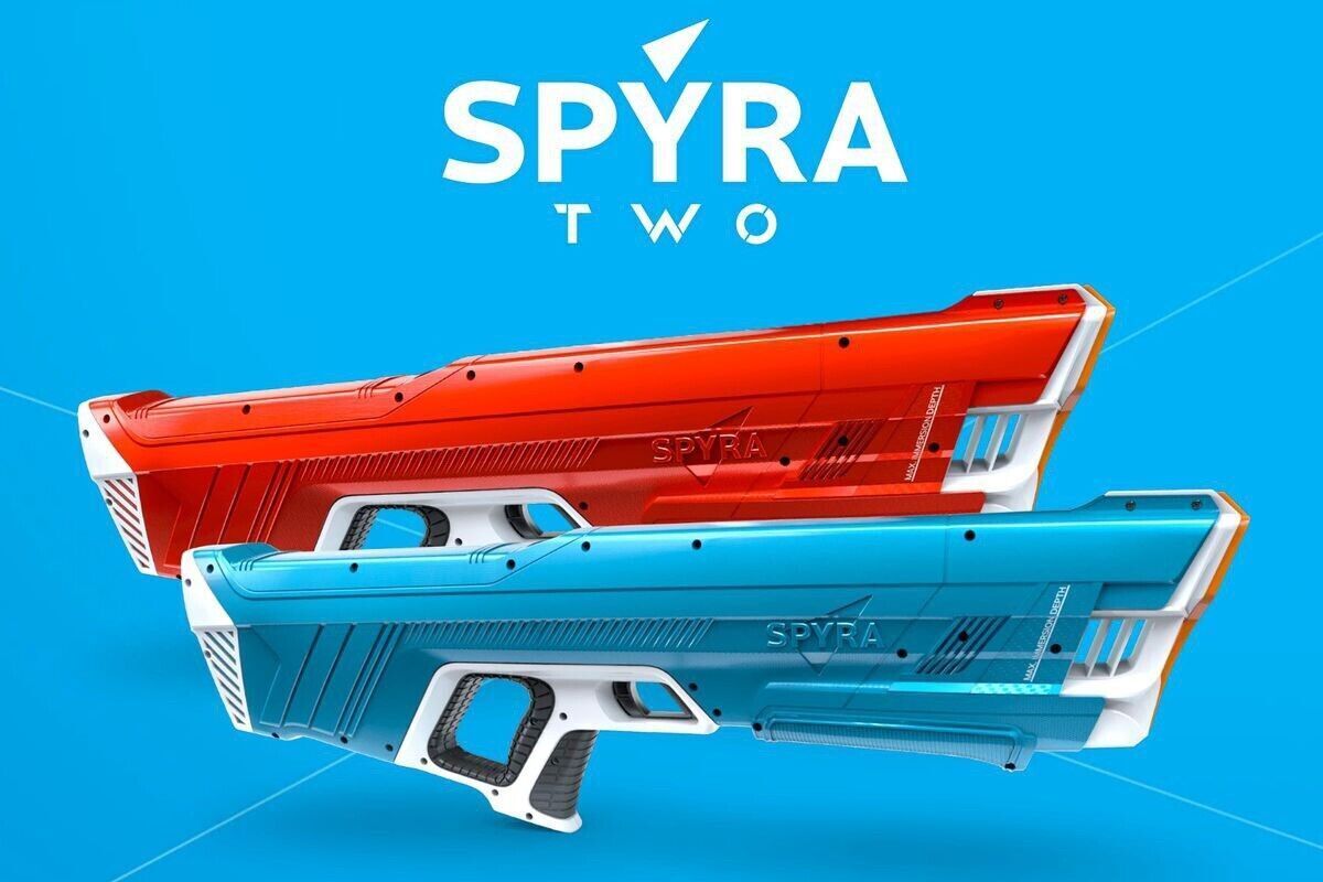 Spyra Two Electronic Water Gun Super Blaster Duel Pack Red and