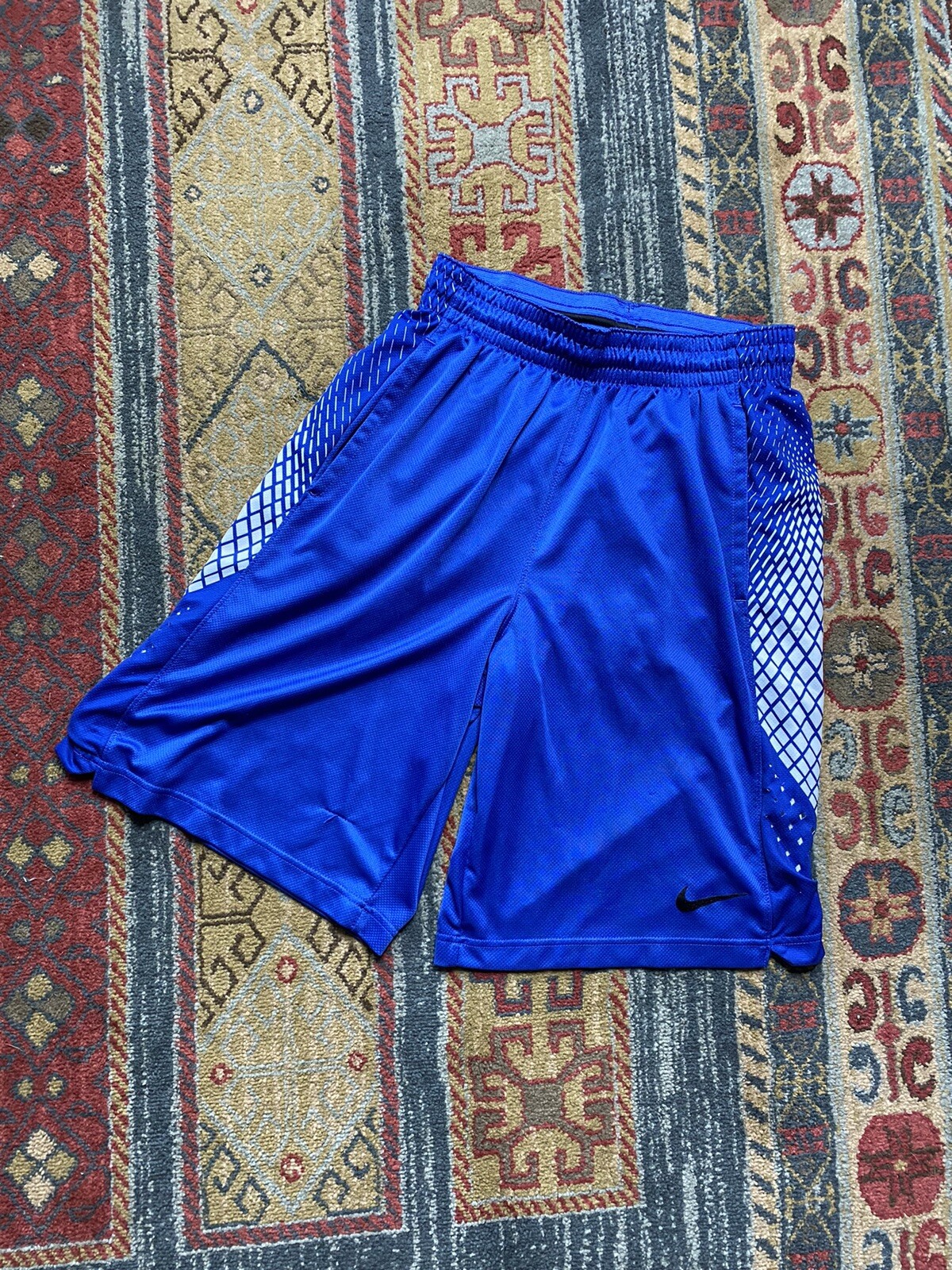 Nike Elite Basketball Shorts Blue Mens Medium Preowned Gem