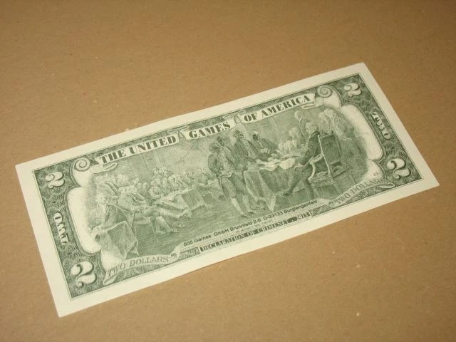 Payday 2 sehr rar 2 Dollar Schein / Bill / Note (Fake) Gamescom 2013 - Bild 2 von 2